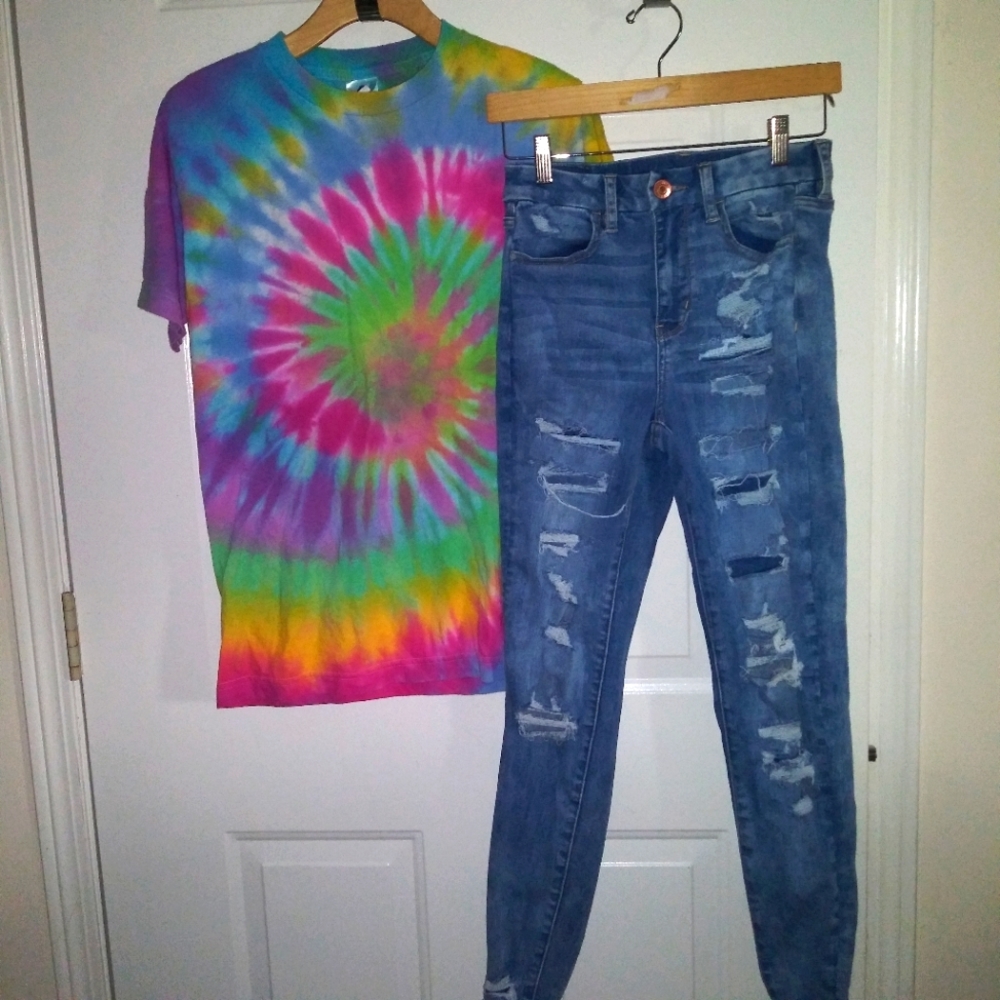 American Eagle Hi Rise Jegging Next Level Stretch Ripped Jeans 2